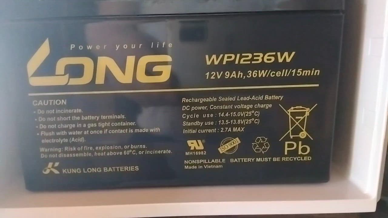 LONGバッテリー WP1236W UPS 無停電電源装置用 シールド