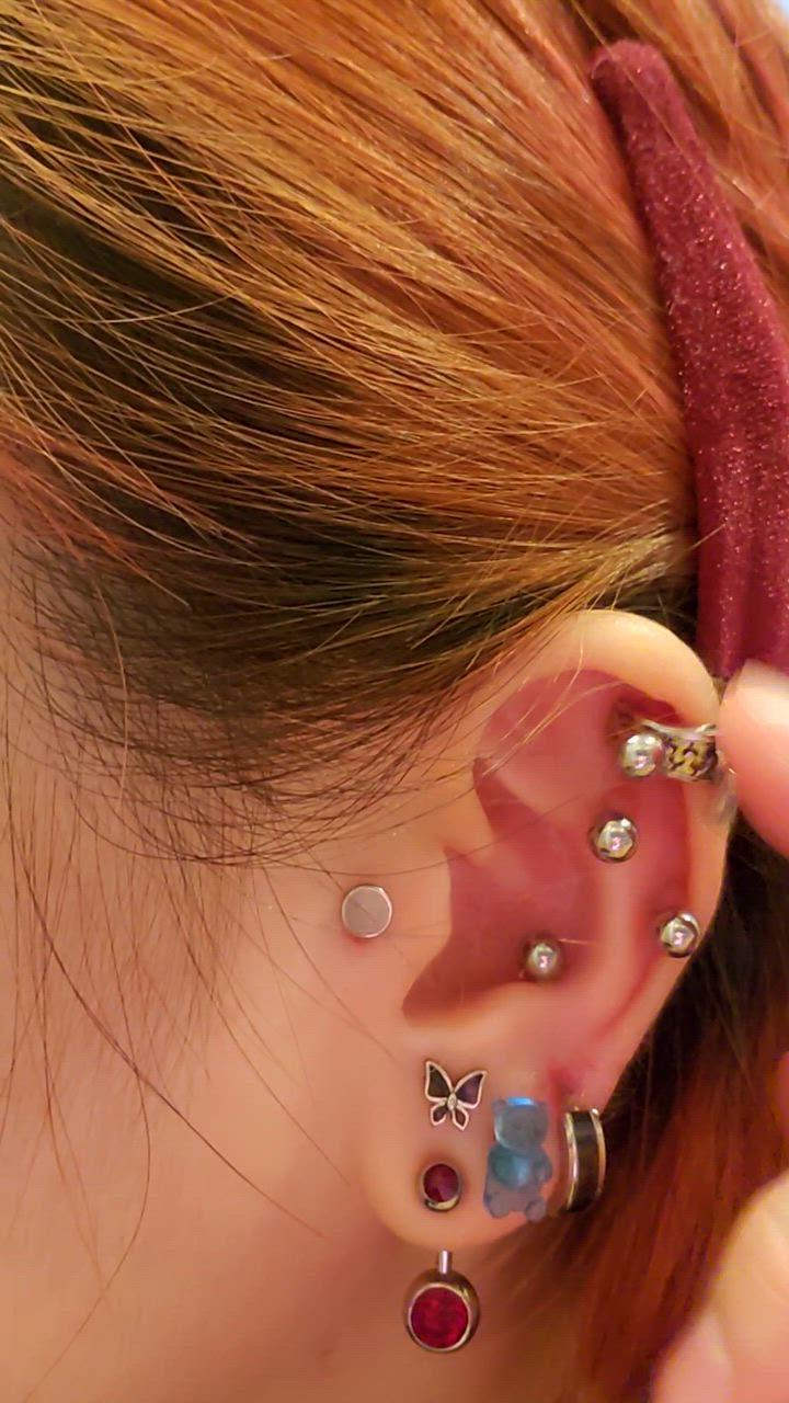 ROQUE 軟骨ピアス ボディピアス 18G 16G 14G ジッパー モチーフ
