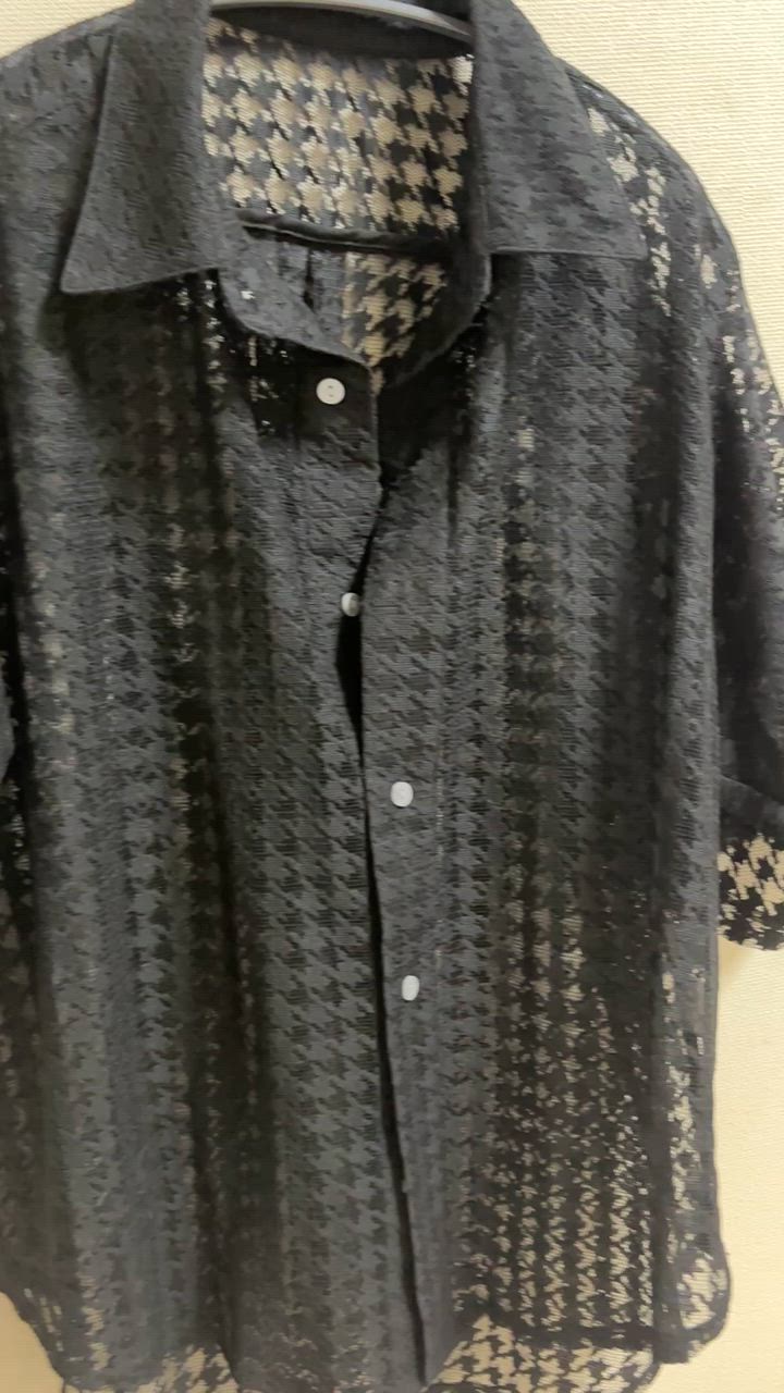 ADRER シャツ loose silhouette lace/sheer shirt/ルーズ