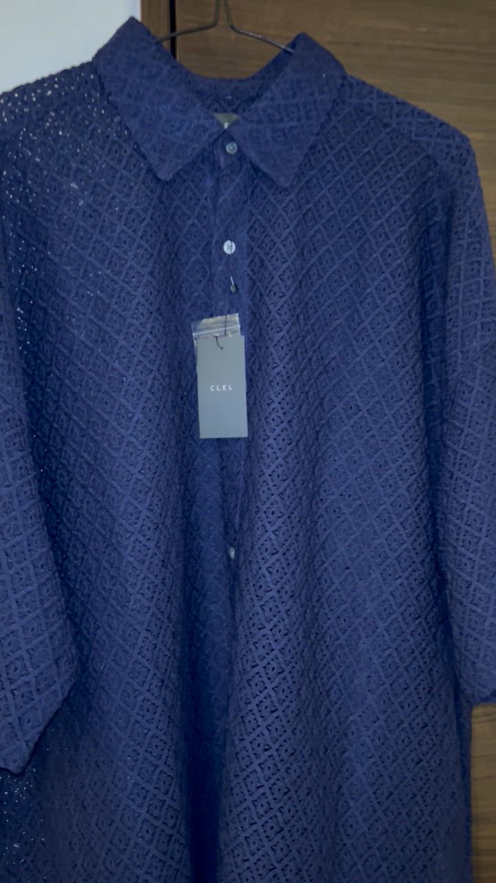 CLEL シャツ 「CLEL」Loose Short Sleeves Lace Shirt/ルーズ