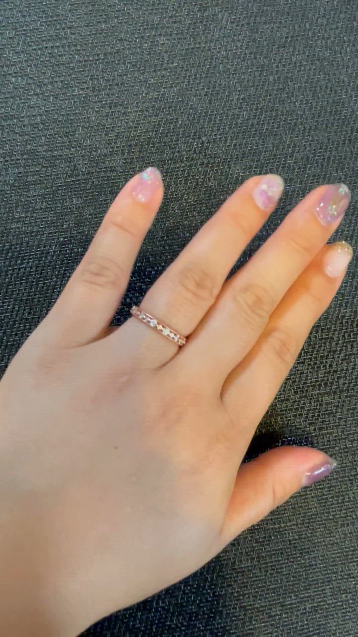 BLUE LEAF (訳あり）リング 指輪 3mm キュービックジルコニア