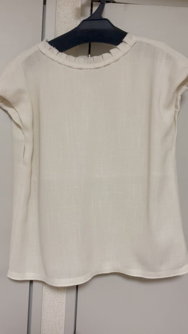 Ballsey シャツ ブラウス ポリエステルレーヨンカラミ フレンチ