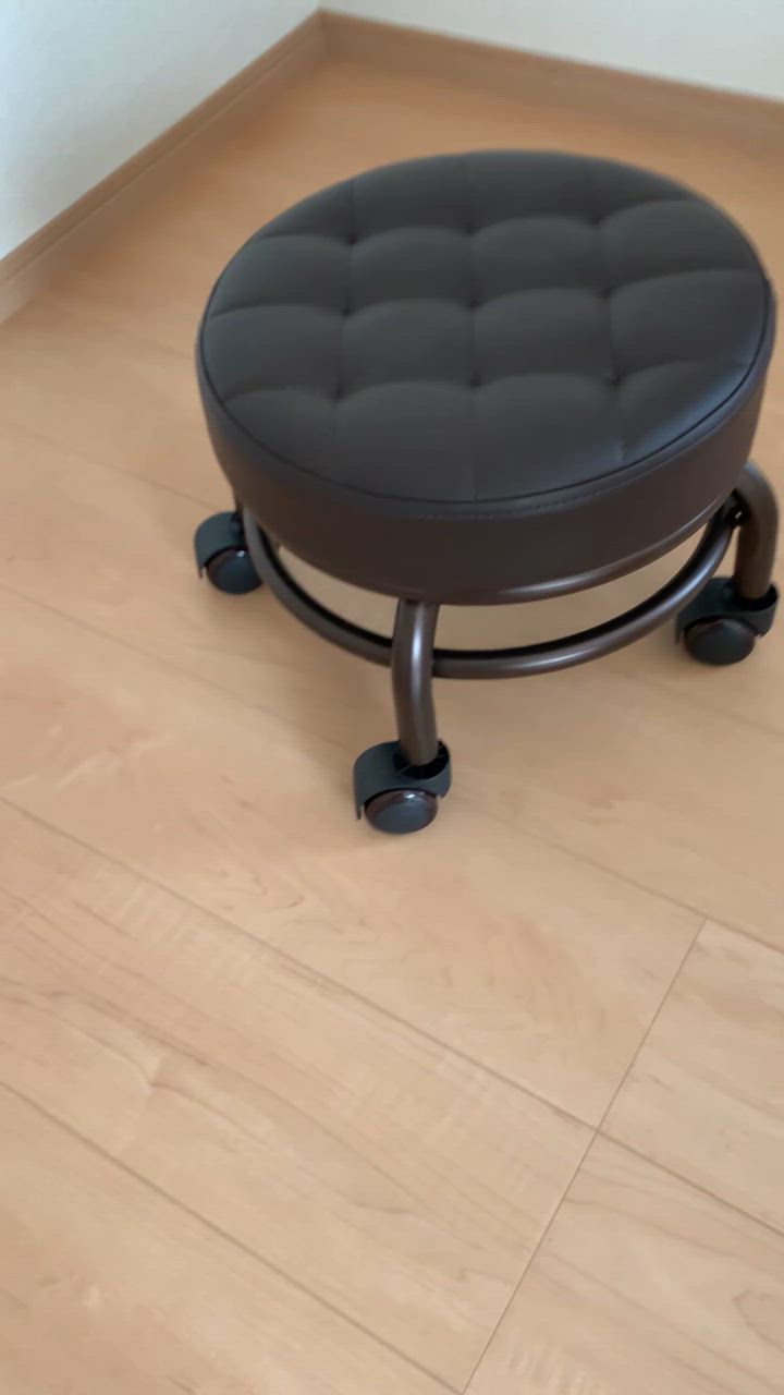 7BEAUTY キルティング ロースツール スツール キャスター付き椅子 丸