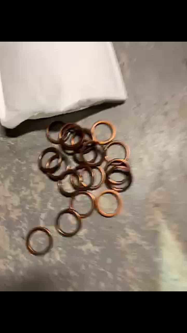 マフラーガスケット 平型20枚 銅色ワッシャー CBX400F,CBR400F