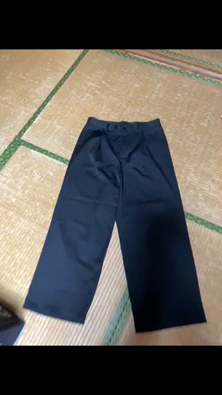 MONO-MART スラックス TRストレッチ タックワイドスラックス