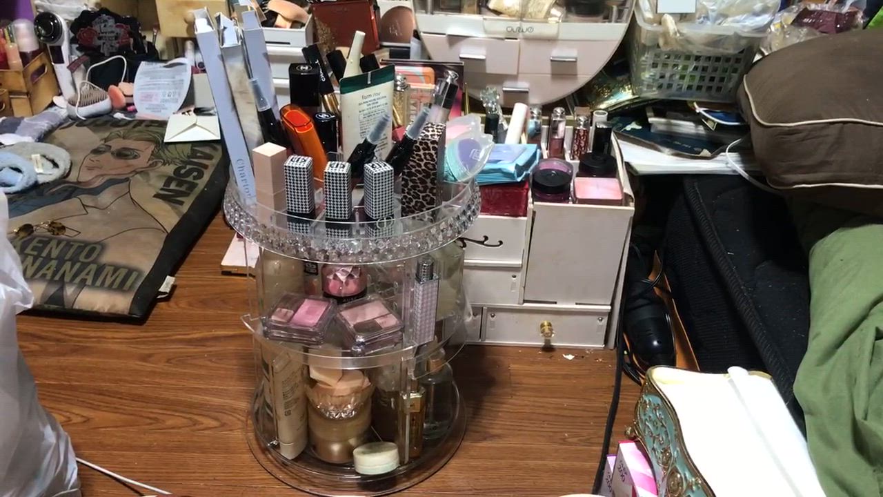 コスメティックタワーDX A018 引き出し付き 360度回転式 コスメ コスメティックタワーDX A018 引き出し付き 360度回転式 コスメ