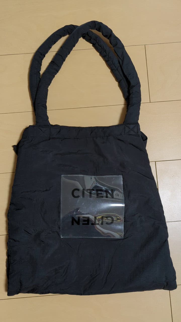 CITEN トートバッグ 「CITEN」パデッド クリア ロゴ レディース