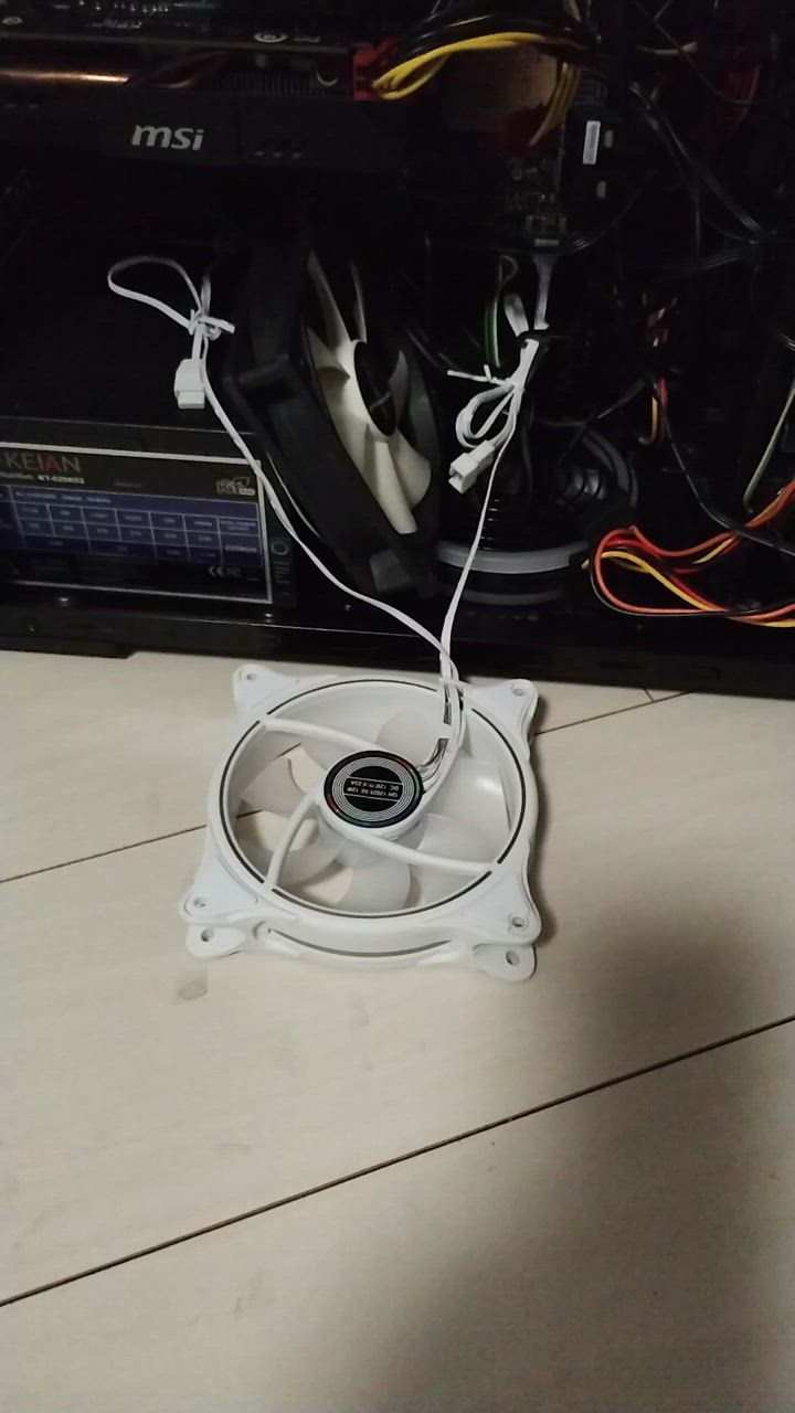 F009】新品 PCクーラー用 ケースファン 3個セット ホワイト