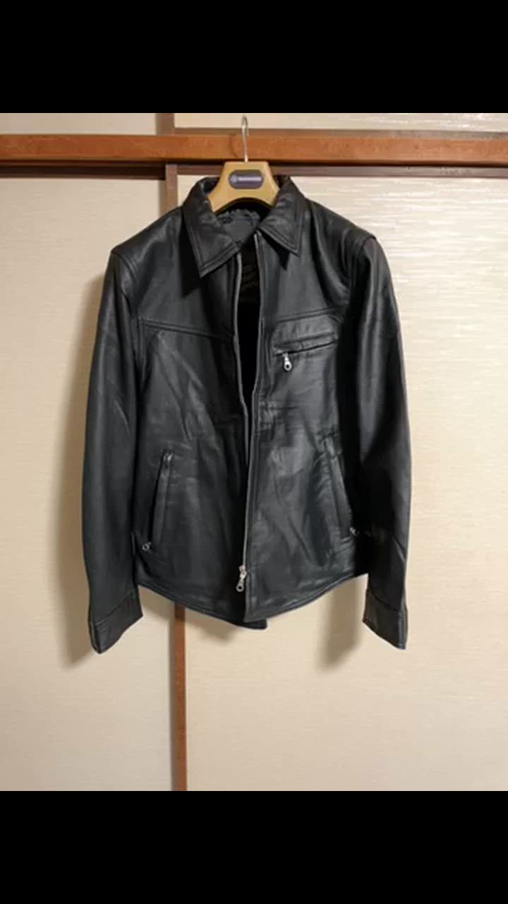 DEGNER　デグナー　レザーシャツ　オールレザー　黒　Lサイズ　メンズ　牛革 SRS-5 レザーシャツ | DEGNER