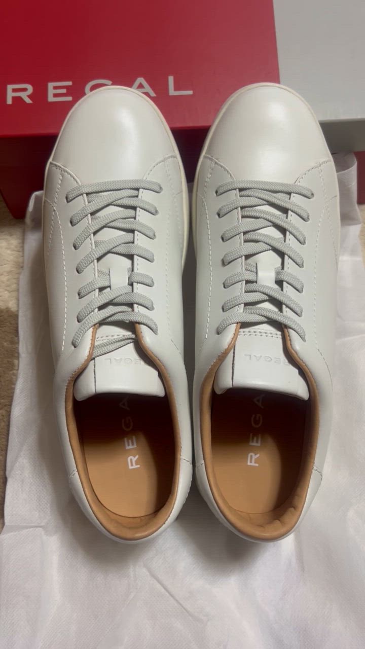 REGAL リーガル レースアップレザースニーカー 57BL WHITE