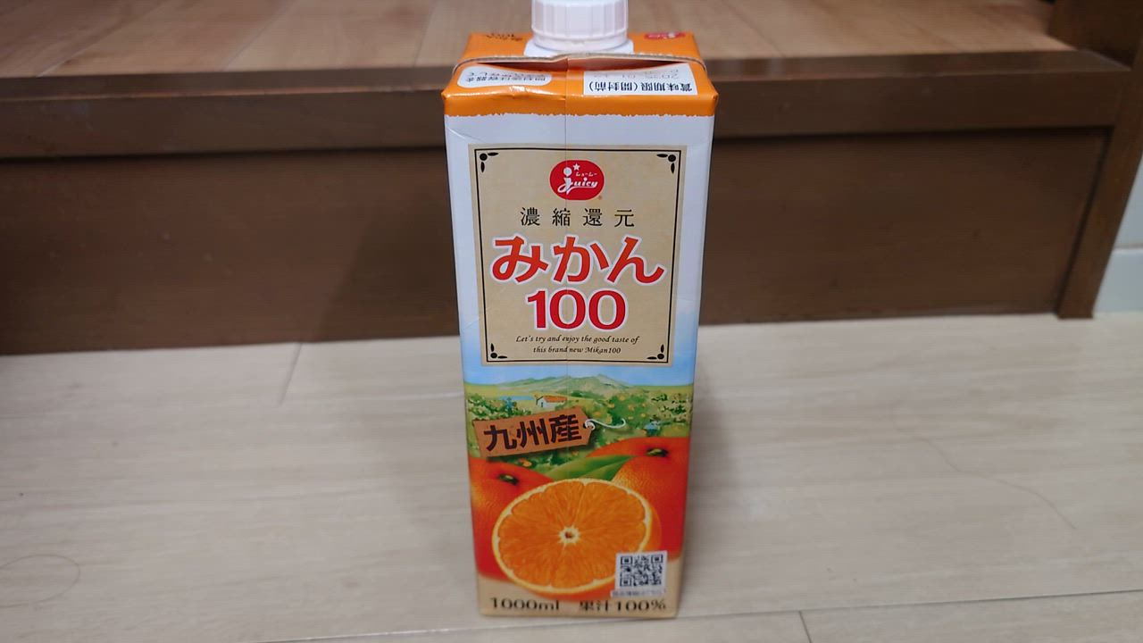 ジューシー フルーツジュース みかん100 1000ml 6本 (1ケース