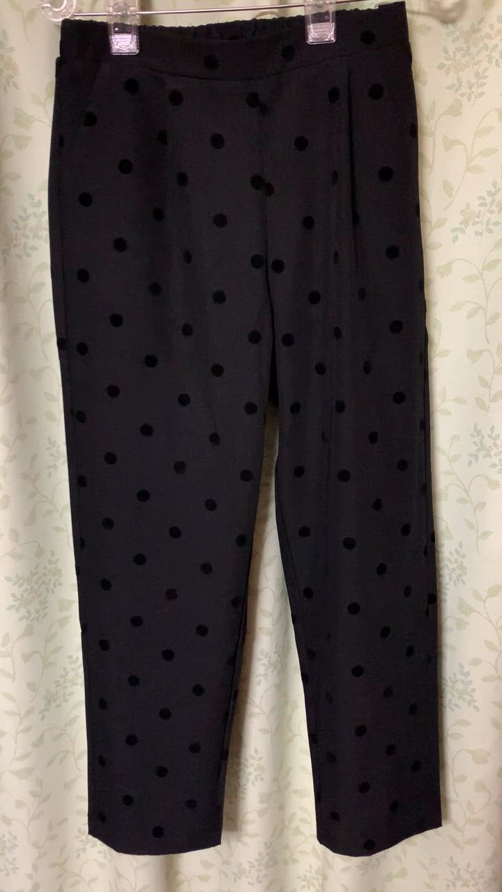 aquagarage ドット柄テーパードパンツ レディース 春 夏 秋 M L