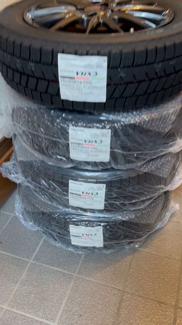 VRX3【155/65R14】 2024年製造 新品スタッドレスタイヤ ブリザック 2024年製 ブリヂストン VRX3 155/65R14 75Q 4本