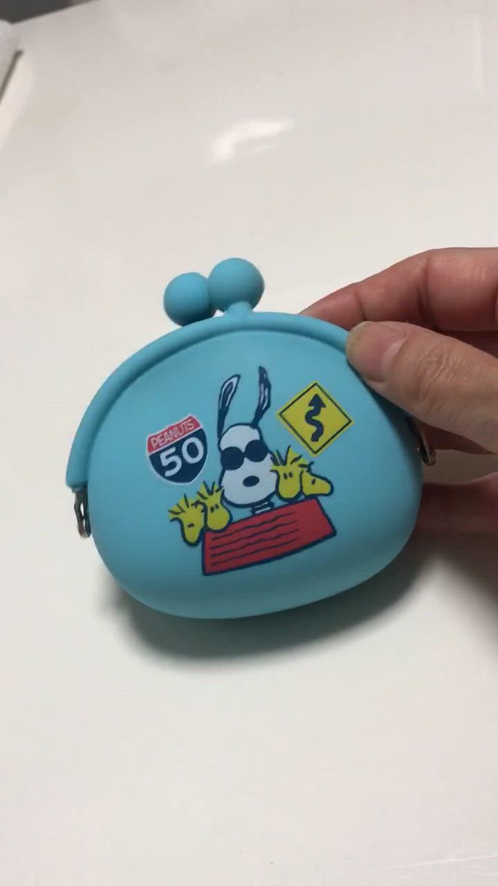 SNOOPY スヌーピー グッズ シリコン がま口 ポーチ 2 レディース