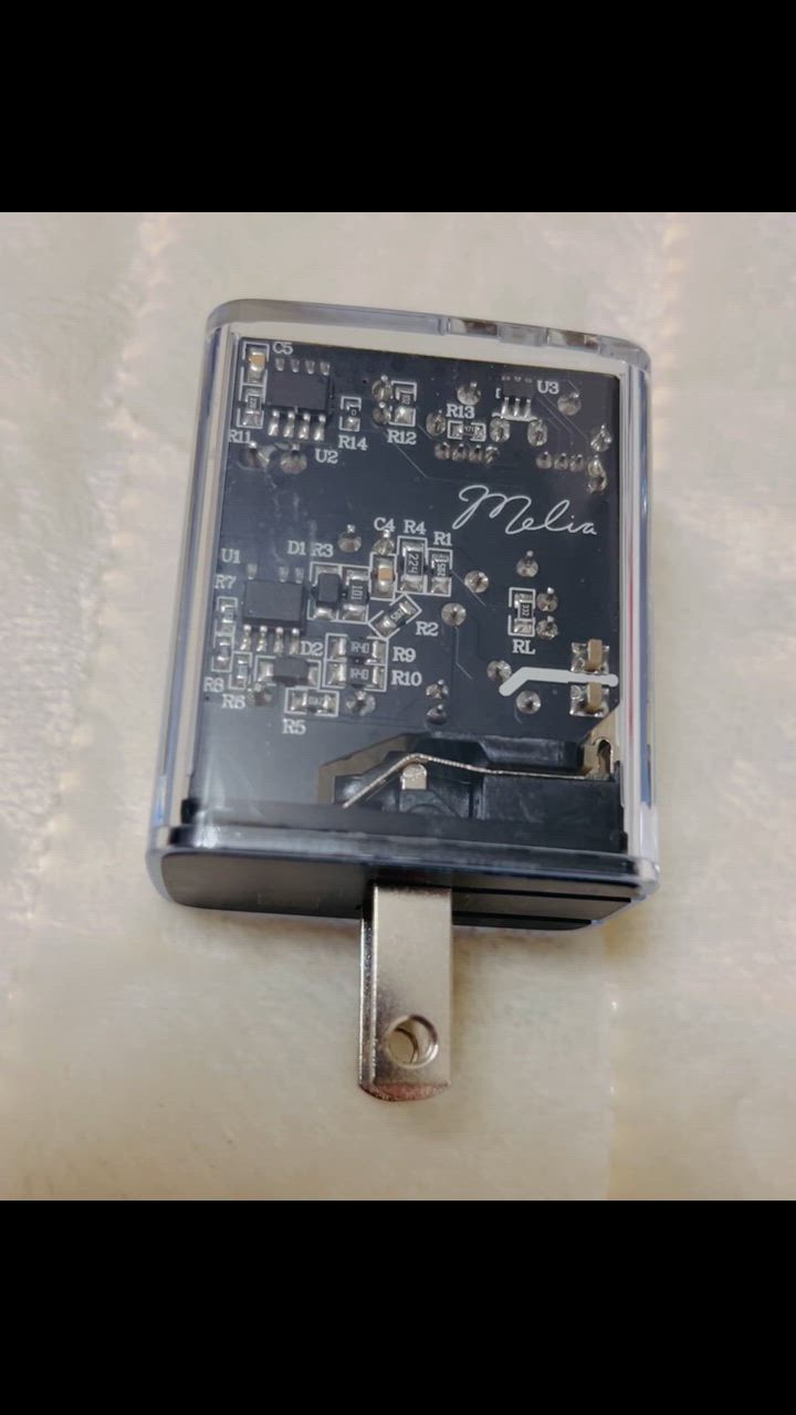AC充電器 USB 2ポート 2port Smart IC付き クリア スケルトン
