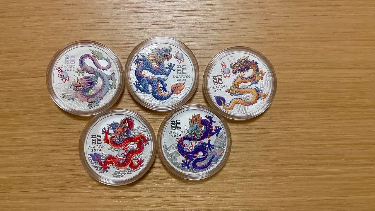 オーストラリア 2024 干支 ライラック ドラゴン 完全未使用品 1オンス銀貨 gold-ichiba_slv-2012alydrgnbu1oz