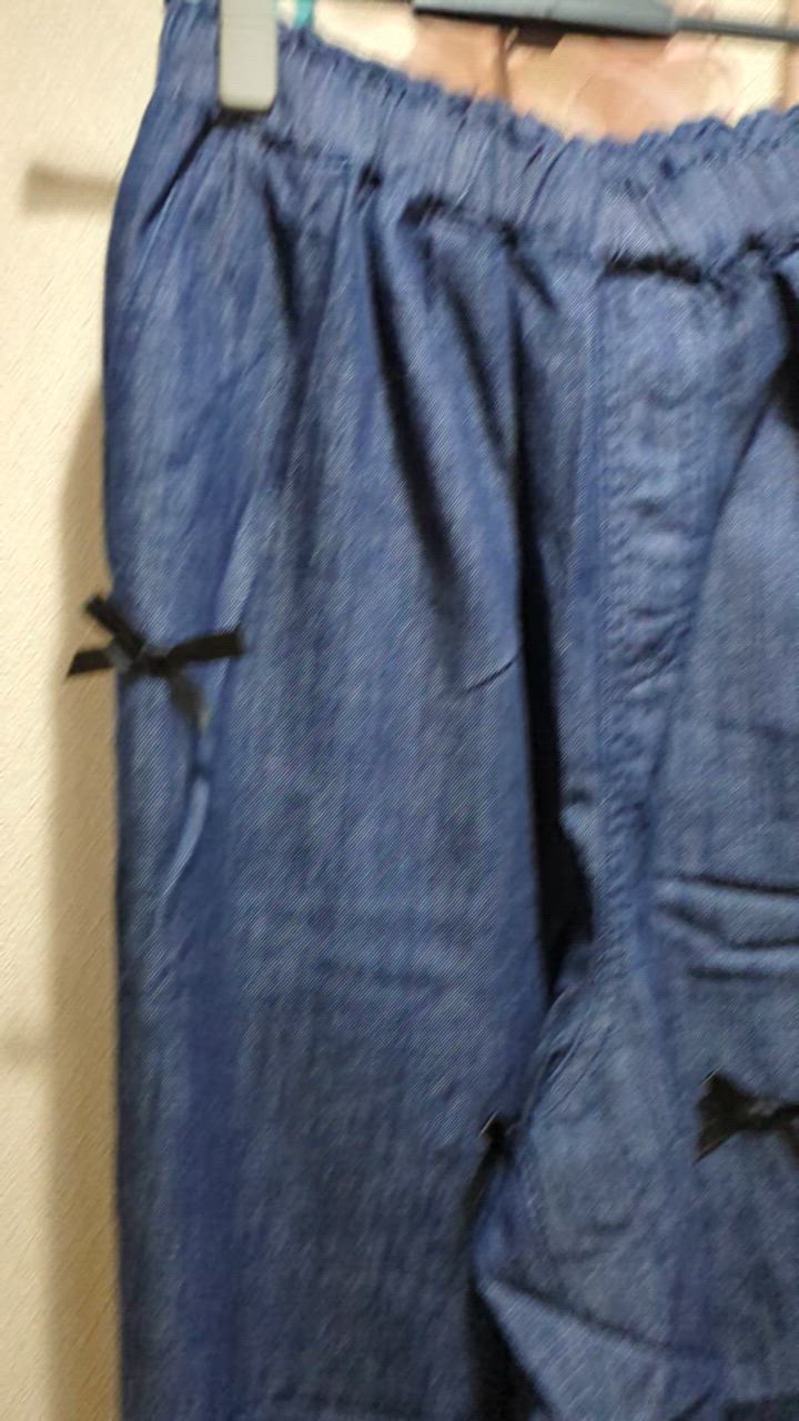 Samansa Mos2 パンツ リボンイージーパンツ レディース