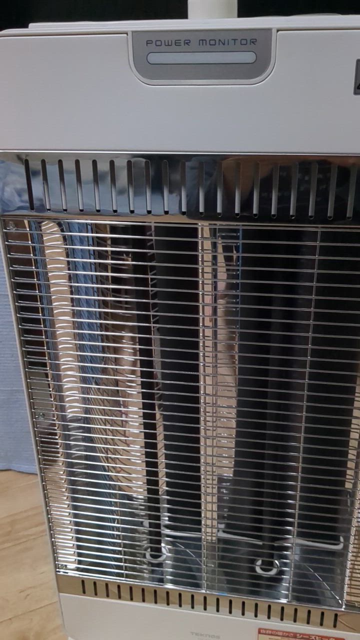 TEKNOS シーズヒーター 1200W パワーモニター ホワイト 換気不要