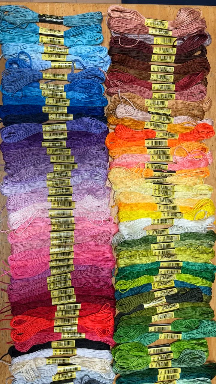 布と糸の人気手芸セレクト100 刺繍糸 刺しゅう糸 100束 100色 100本 セット クロスステッチ