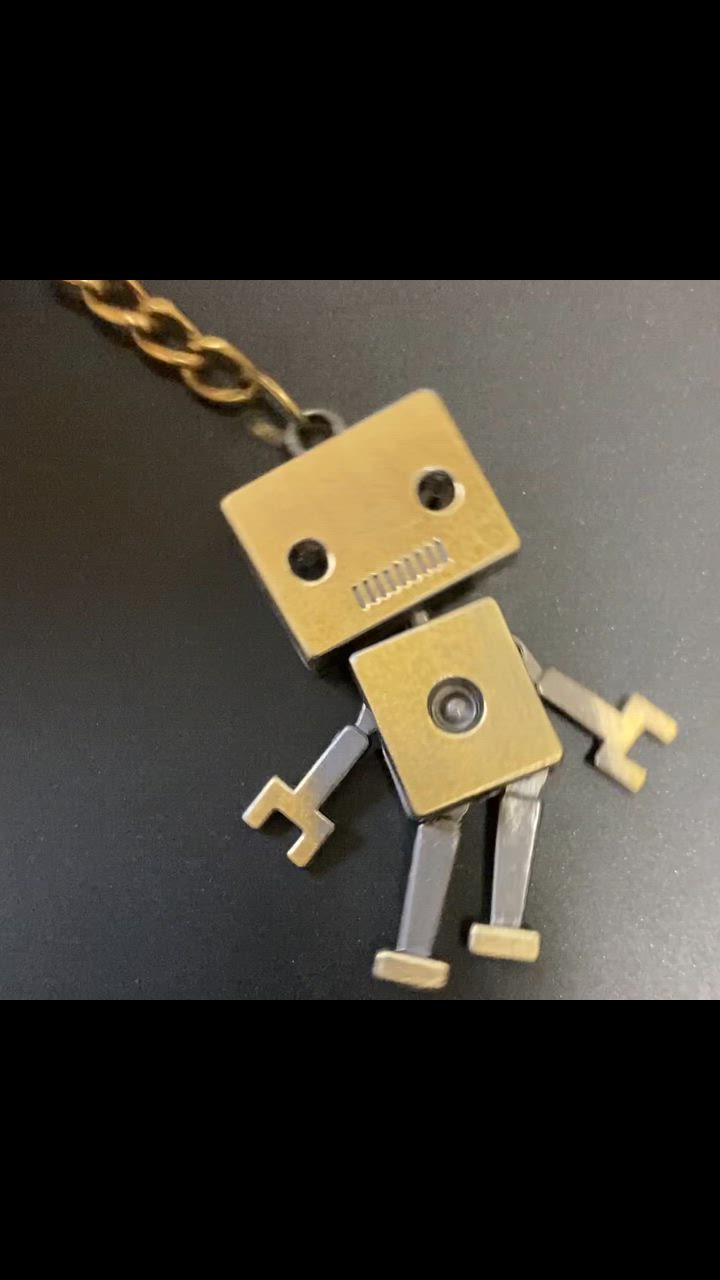 ソフトロボットキーリング plusnao キーホルダー キーリング ロボット レトロ ユニーク