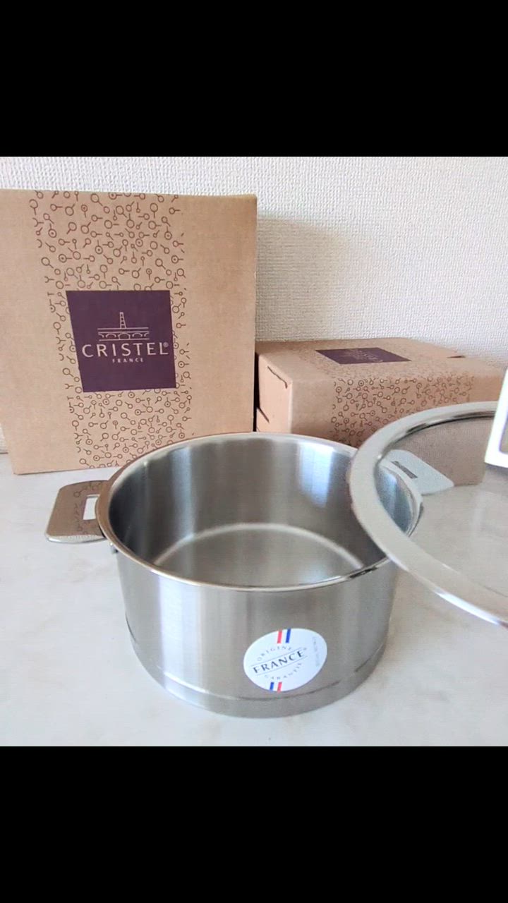 CRISTEL クリステル Lシリーズ 鍋用 蓋 16cm フラットガラスふた