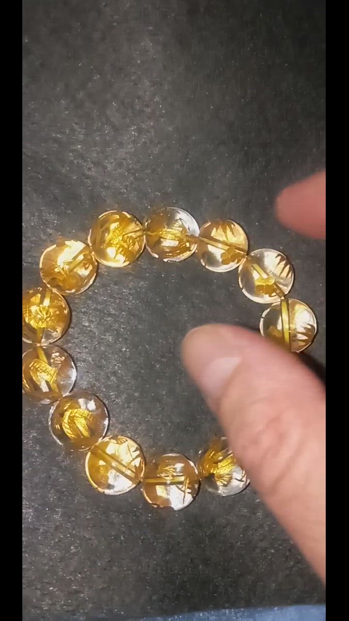 金龍 きんりゅう ミニさざれ石付 パワーストーン ブレスレット