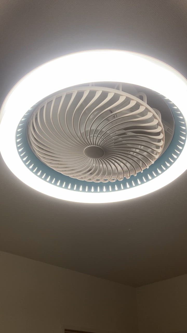 シーリングファンライト LED 360°自動首振り シーリングライト 6