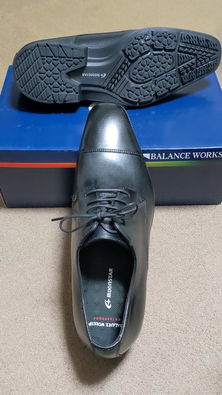 BALANCE WORKS ムーンスター メンズ ビジネスシューズ 防水 防滑