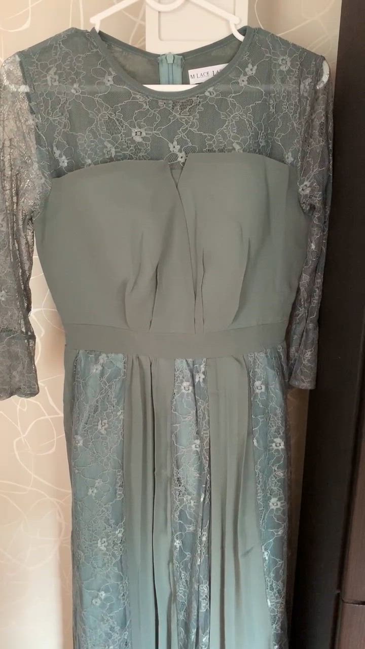 Lace Ladies ドレス ビスチェ風シフォンプリーツワンピース