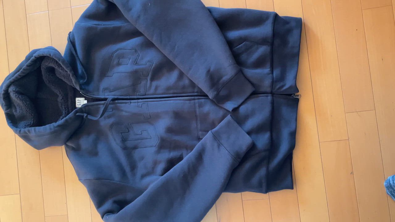 GAP パーカー GAPロゴ 裏ボア ジップアップパーカー メンズ