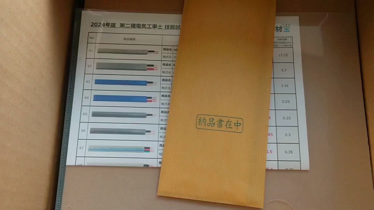 電気工事士、まとめ売り 第二種電気工事士 技能試験セット C 2025 電線1回分 電気工事士