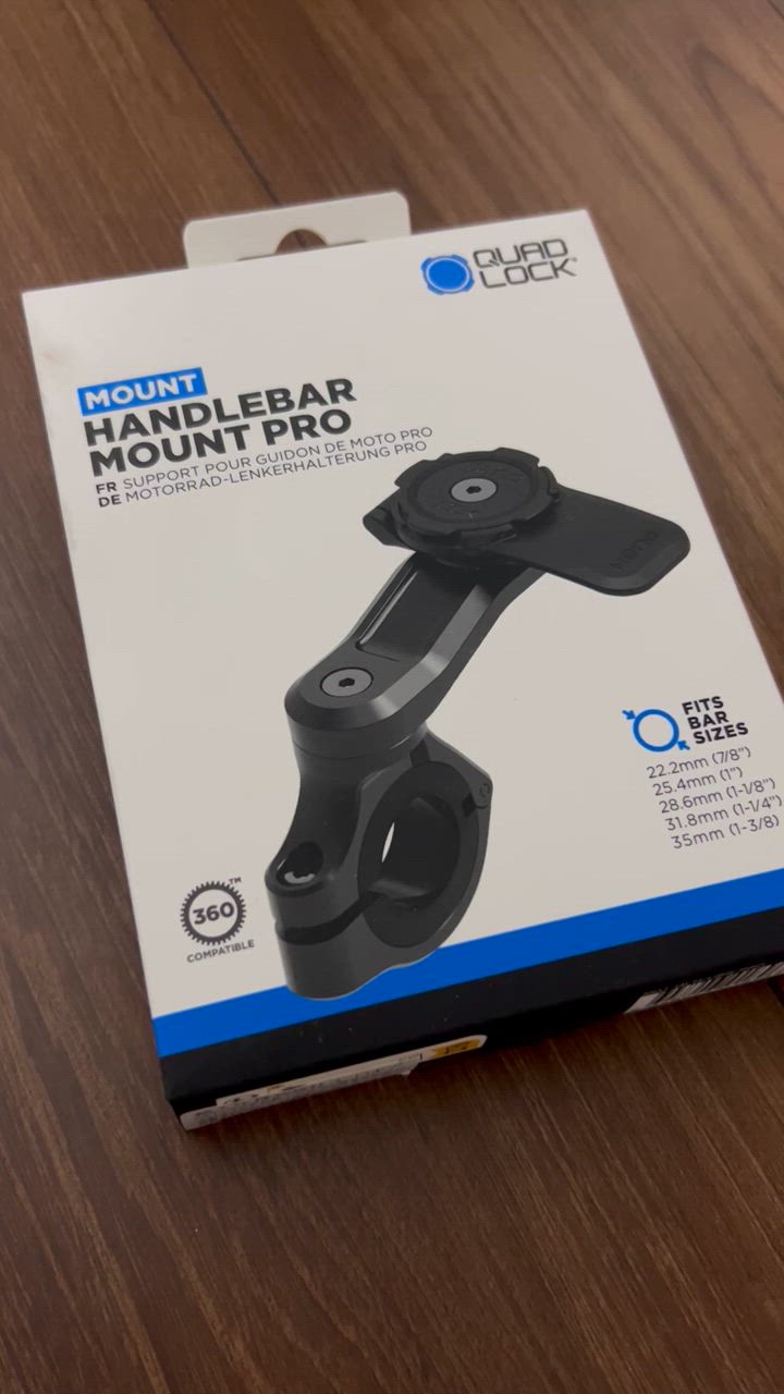 アクセサリー QLM-HBR-PRO + QLA-VDM + QLA-RNG ハンドルバーマウント PRO バイク用スマホホルダー｜クアッドロック