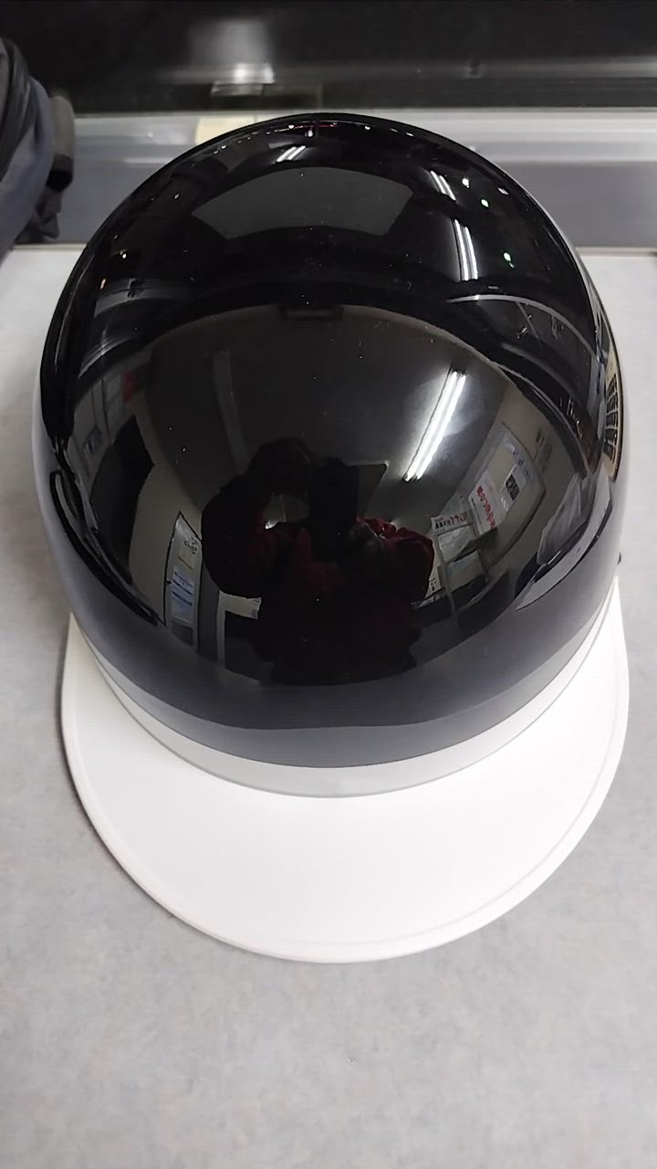 バイクヘルメット 半キャップ 半ヘル 白ツバ XLサイズ 61~62cm