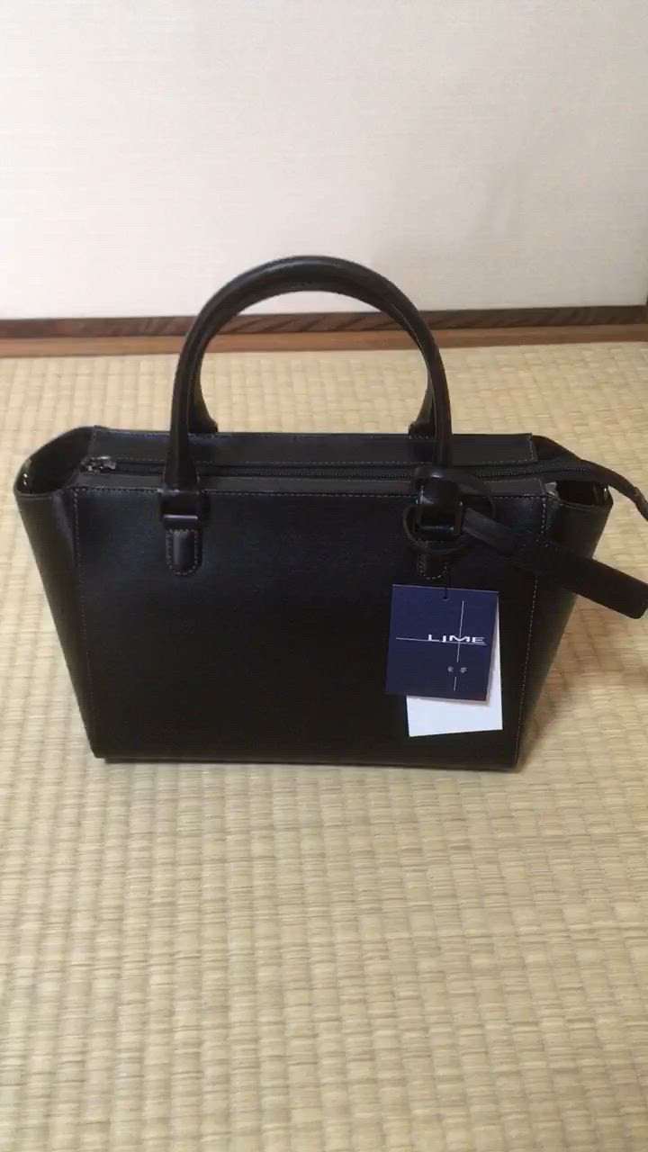 LIME made in japan フォーマルバッグ 黒 本革 ショルダーバッグ