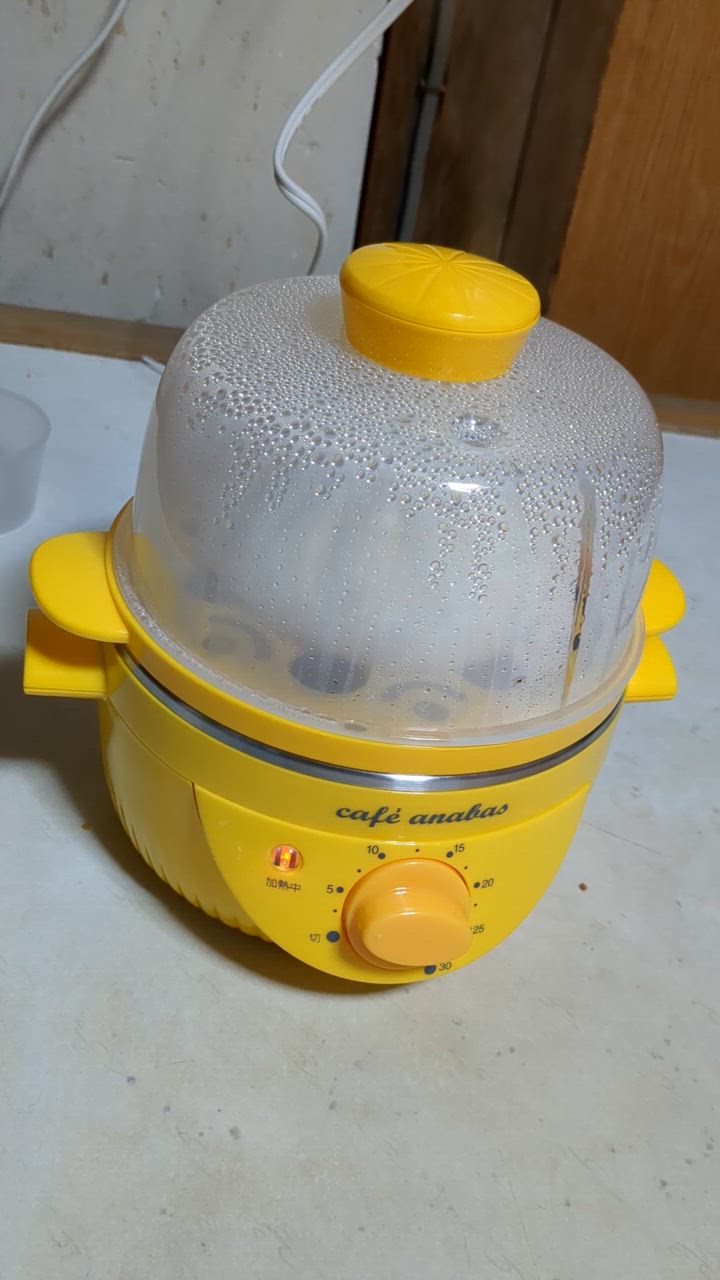 ANABAS スチームクッカー ゆで玉子名人 かんたん蒸し器 ゆで卵メーカー タイマー付き イエロー SE-001 Amazon | ANABAS スチームクッカー ゆで玉子名人 かんたん蒸し器