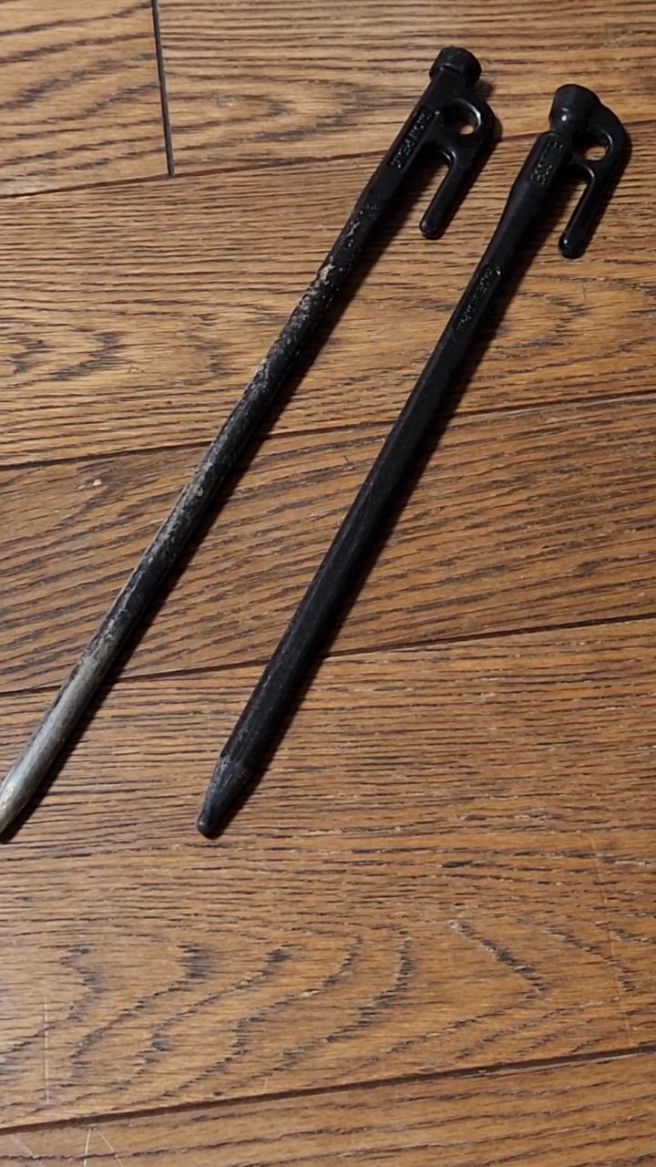 村の鍛冶屋 鍛造ペグ エリッゼステーク 28cm 8本セット 黒