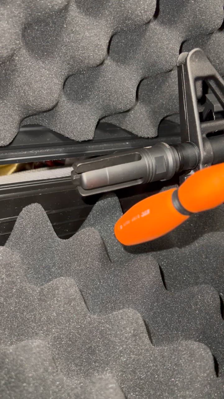 SSG-1 アウトバレル フラッシュハイダー付き Airsoft Artisan SF 4-Prongタイプフラッシュハイダー (14mm逆
