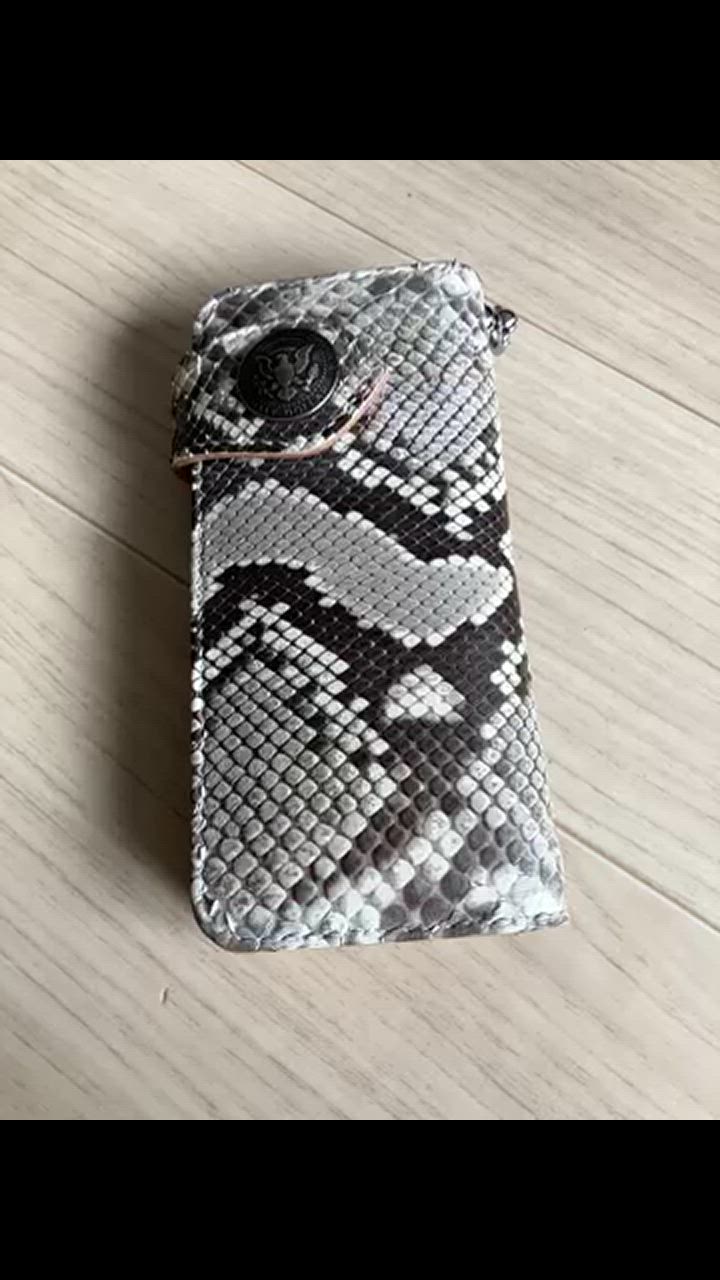 長財布/ロングウォレット ダイヤモンドパイソン本革 イタリアン