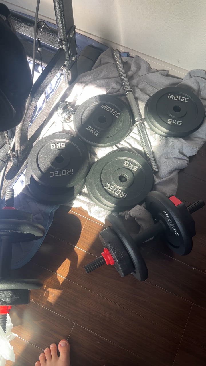 IROTEC63kg ダンベル×2 NEWラバージムダンベル2kg / IROTEC（アイロテック）