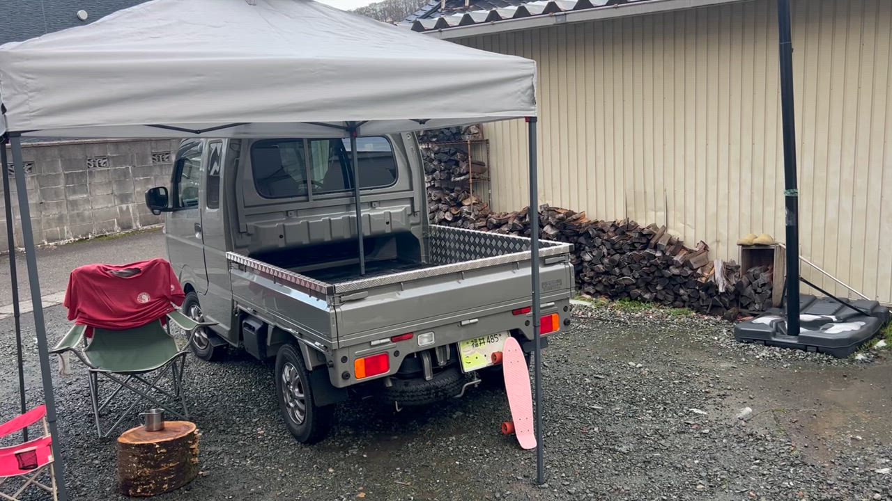 MERMONT タープテント 2m ワンタッチタープ キャンプ サイド