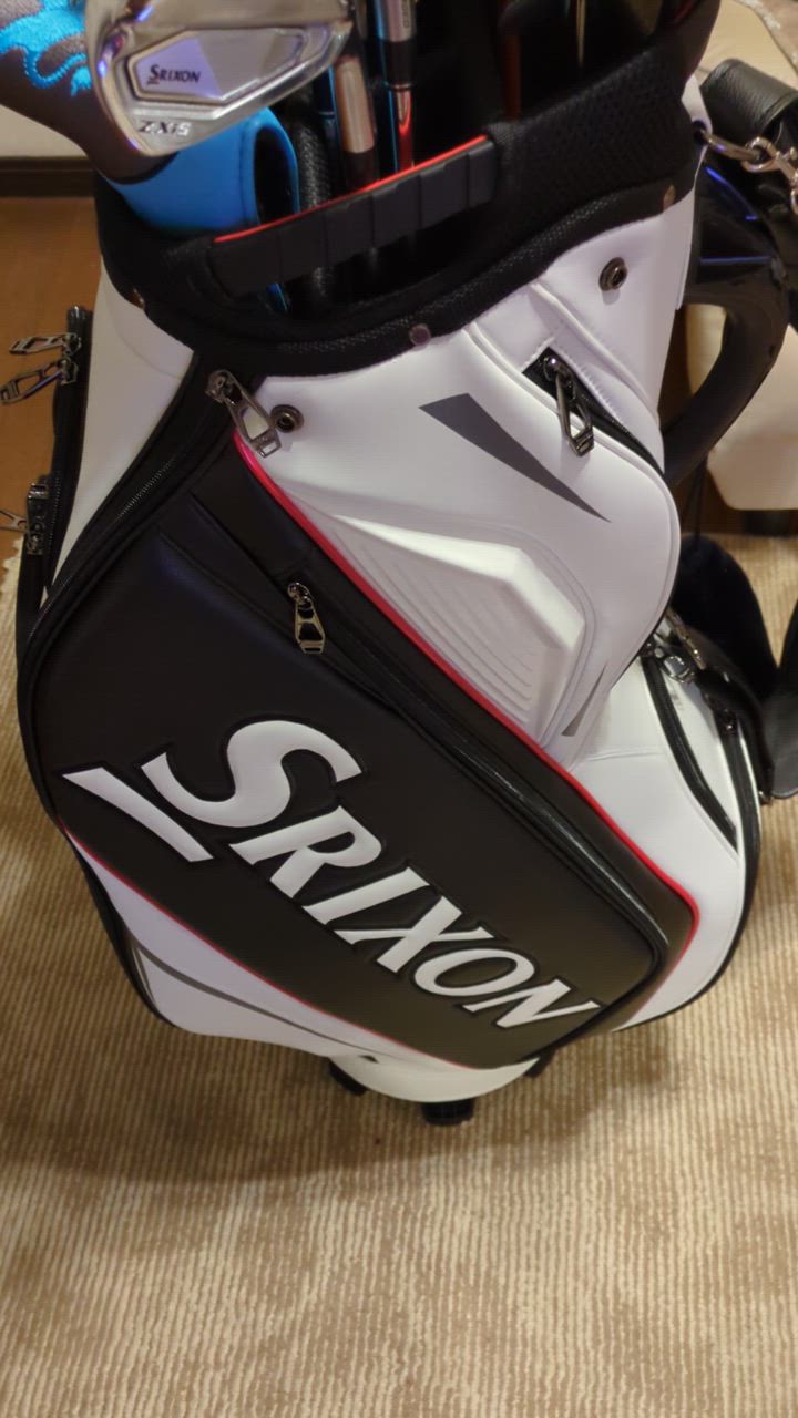Srixon キャディバッグ ホワイト/ブルー Srixon 軽量キャディバッグ ホワイト/ブルー - メルカリ