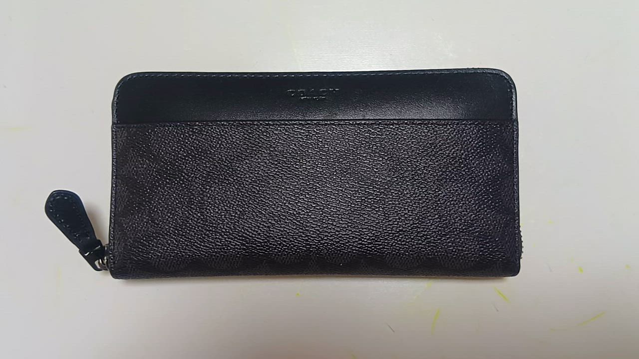 COACH 財布 アコーディオン ウォレット シグネチャー キャンバス