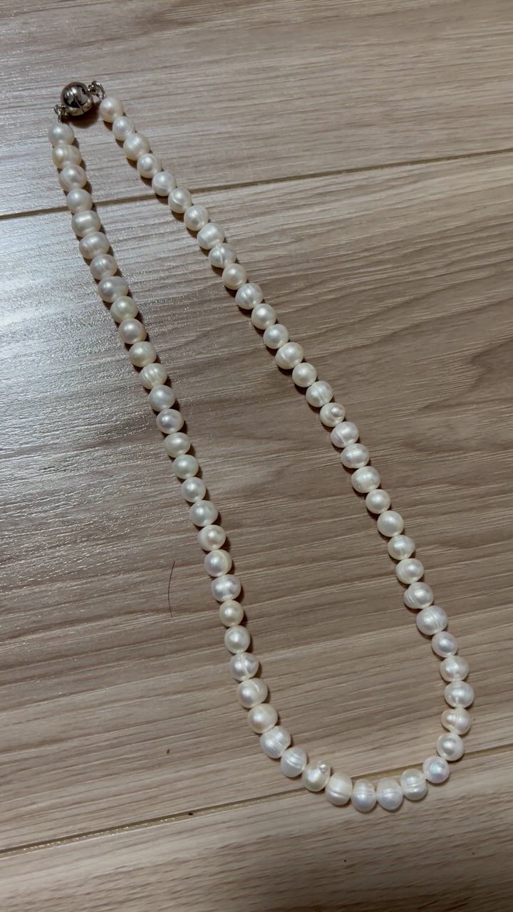 K18 淡水パールネックレス 40cm×2個
