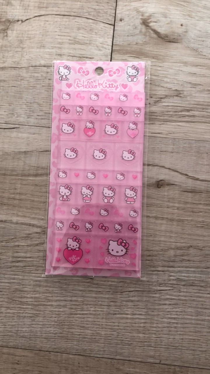 ハローキティ 90sタイルシール ヒョウ ピンク 985422 GOGOギャル