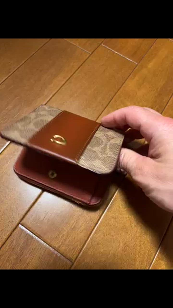 COACH◆ビルフォールド カラーブロック シグネチャー CD716 COACH◇ビルフォールド カラーブロック シグネチャー CD716