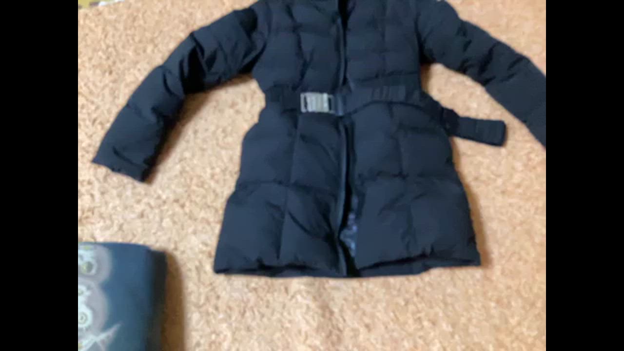 GYDA ダウンコート ダウンジャケット GYGYベルト付きロング