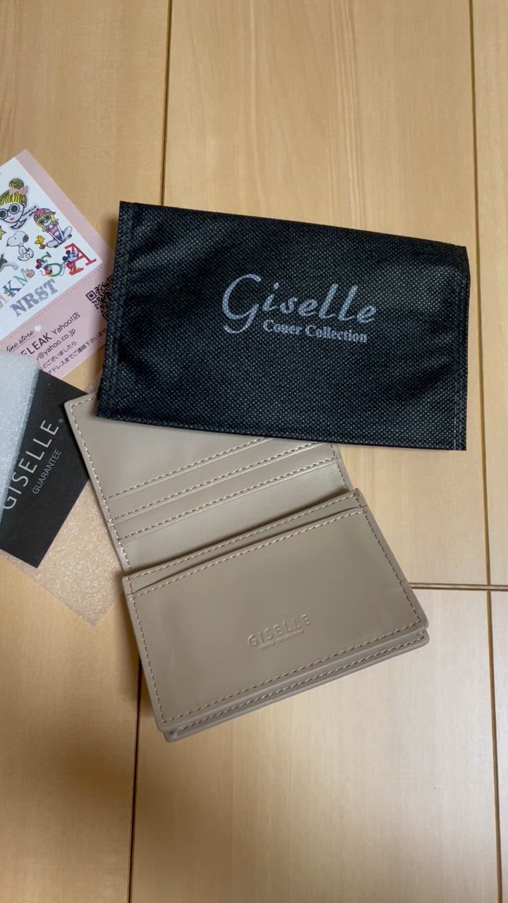 GISELLE 名刺入れ レディース 薄型 スリム 二つ折り カード GISELLE 名刺入れ レディース 薄型 スリム 二つ折り カード