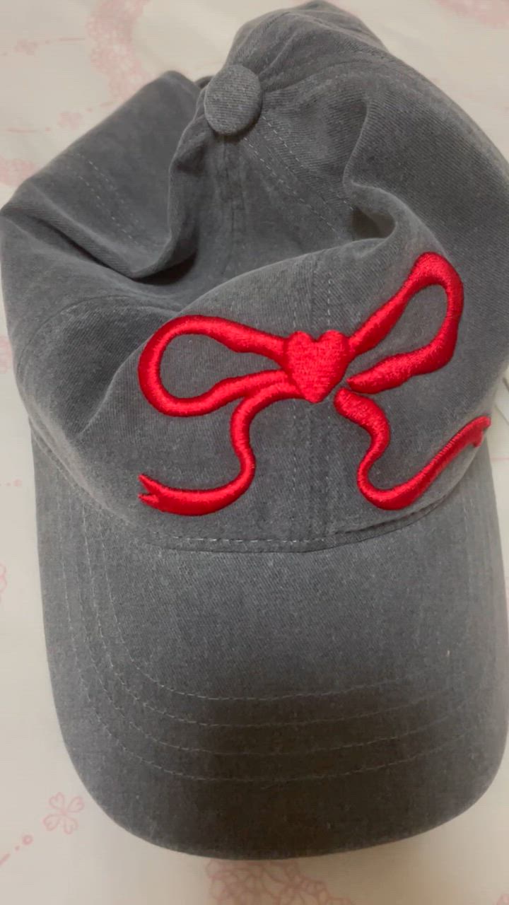 PUBLUX キャップ 帽子 RONRON/ロンロン HEART RIBBON BALL CAP