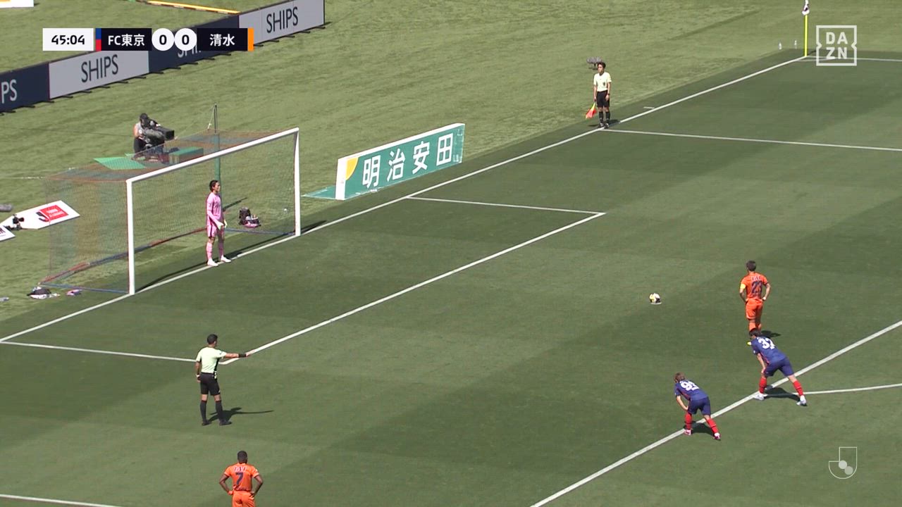 前半終了間際にエスパルスが先制！北川航也が今季4度目のPK成功！【第13節】FC東京 vs 清水