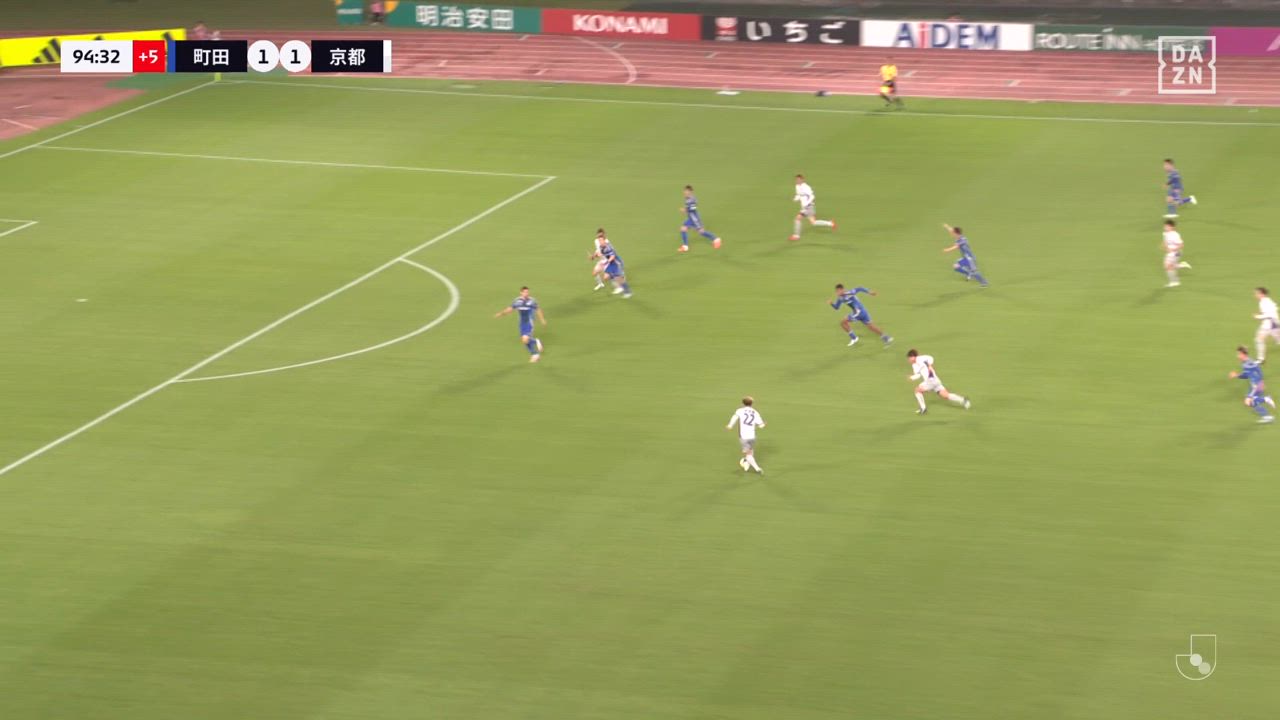 左足が炸裂！後半ATに京都・福田心之助が劇的ゴール！【第15節】町田 vs 京都